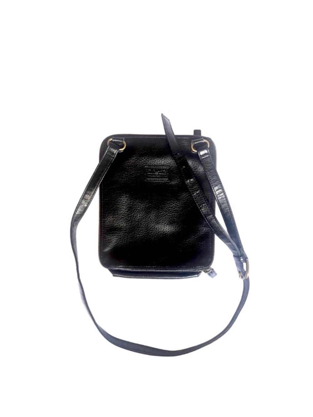 Relic Pebbled Black Faux Leather Zip Around Crossbody